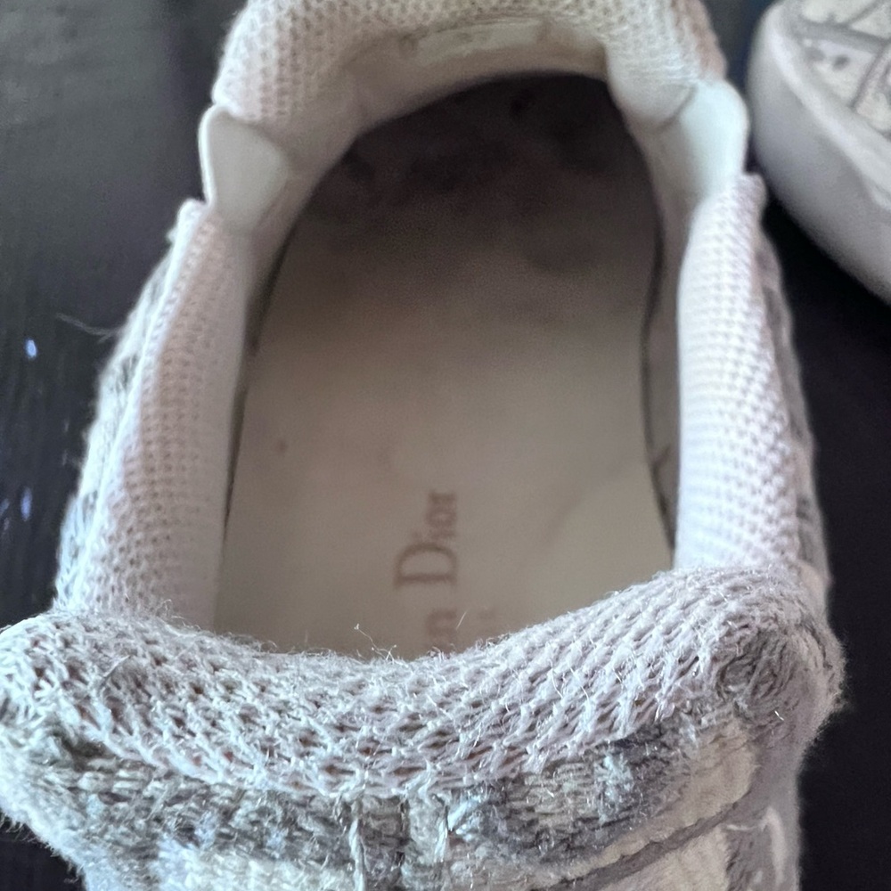 Christian Dior Solar Oblique Grey White slip on women’s sz 37 6.5-7 - Picture 14 of 16